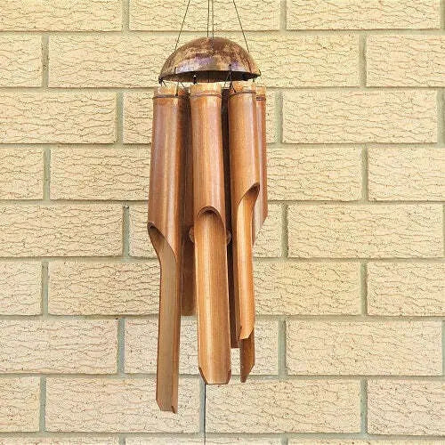 Large Bamboo Wind Chime Coconut Head 6 Tubes 110cm Drop Home Garden Decoration BDE02 everythingbamboo