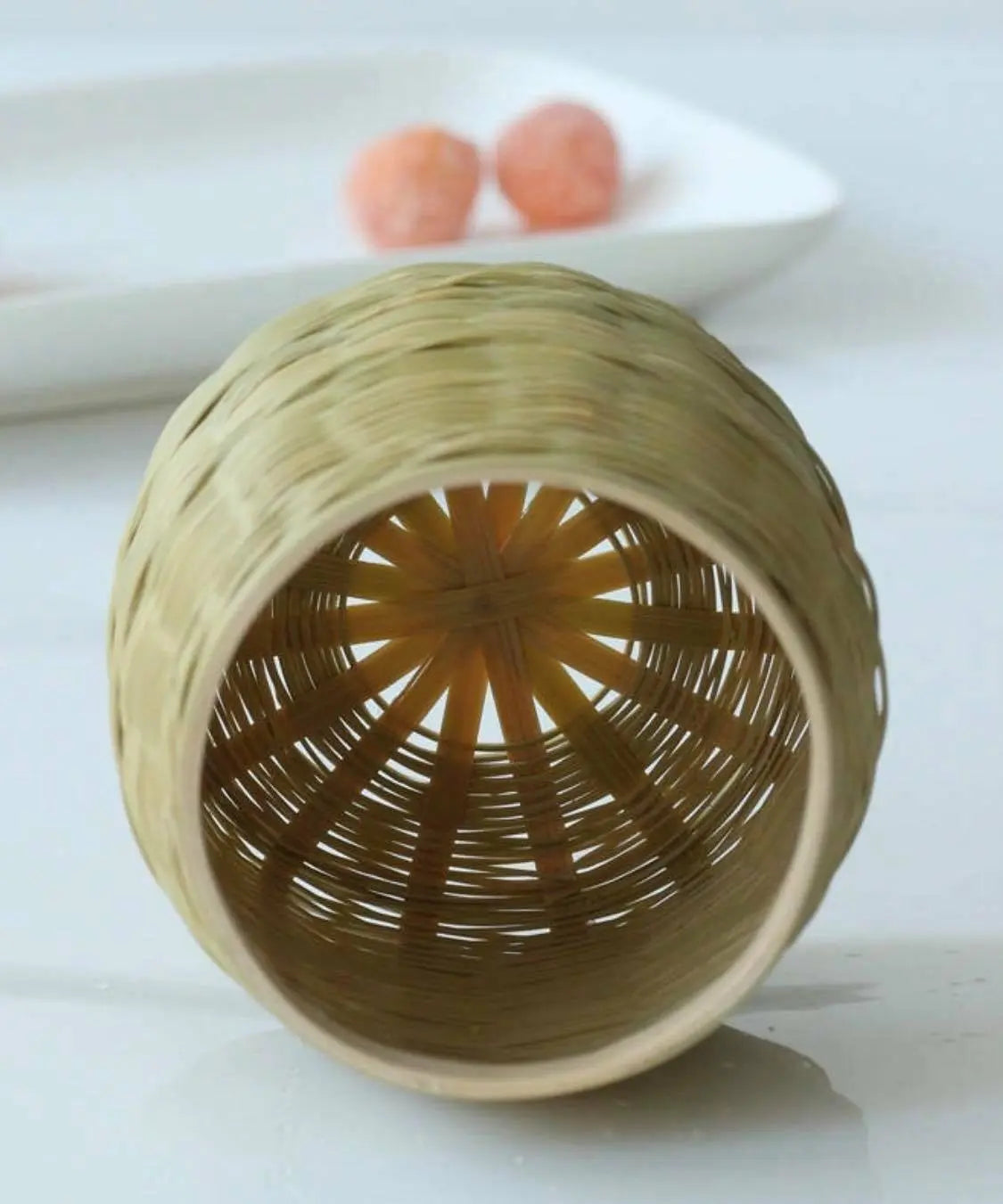 1 x Bamboo Handwoven Creative Basket Holder Pens Brushes Food Snacks Fruits everythingbamboo