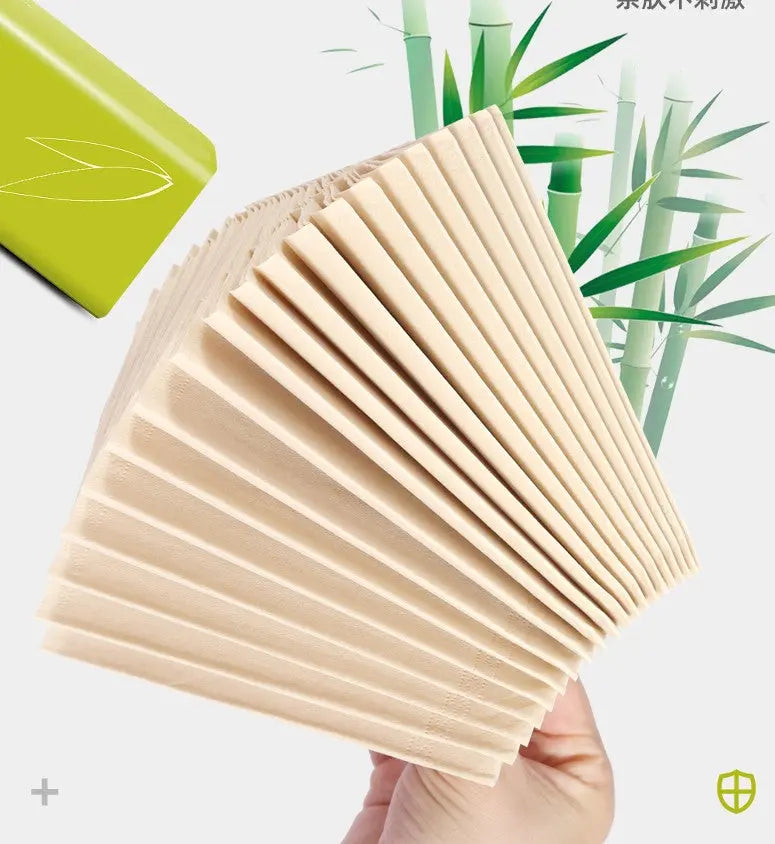 10 x Bags Bamboo Tissue 240 PCs Per Bag Bamboo Fiber Fabric Napkin Towel Healthy Unbranded