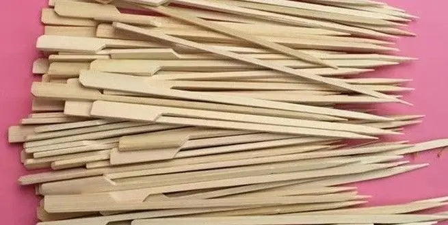 1200 PCs 18cm Bamboo Sticks Paddle Skewers BBQ Fruit Kebab Cocktail High Quality Unbranded
