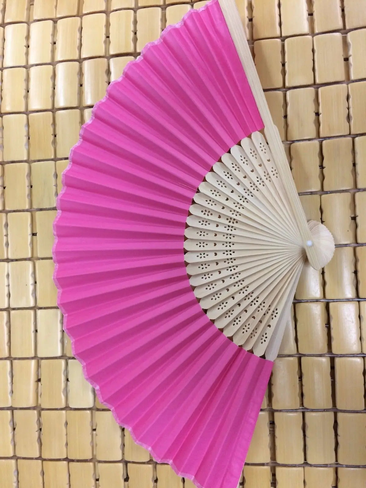 2* Bamboo Paper Fan Hand Folding Fans Outdoor Wedding Party Vintage Gifts everythingbamboo
