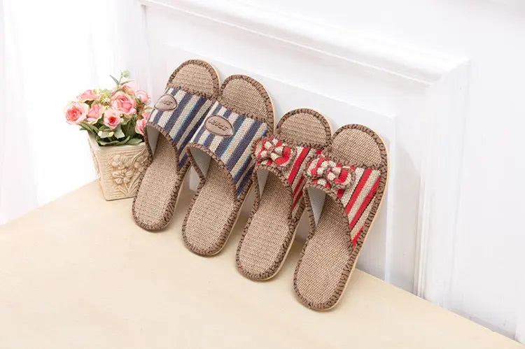 2 Pairs Women Hemp Sandals Slippers Butterfly Shoes Casual Comfortable BSH05 Unbranded