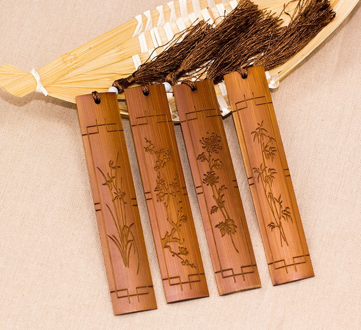 2 Pieces Bamboo Bookmark Vintage Wooden Bookmark Office School Students Supplies Gift EverythingBamboo