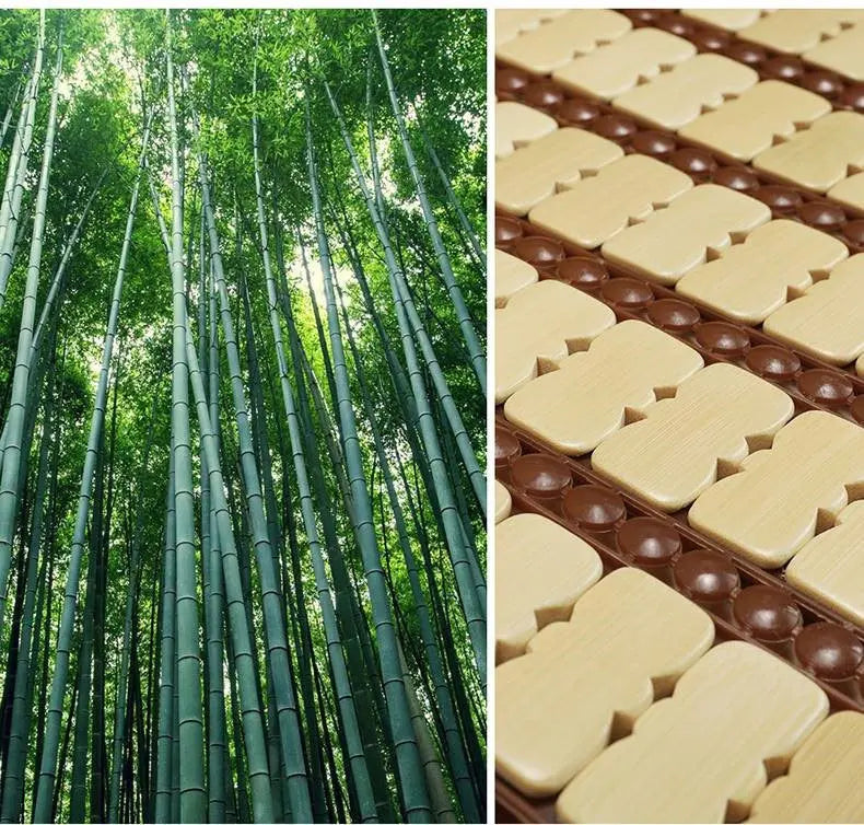 2 Pieces Bamboo Car Seat Cover Front Seat Chair Sofa Lumbus Back Support Mat Cool BSC07 everythingbamboo