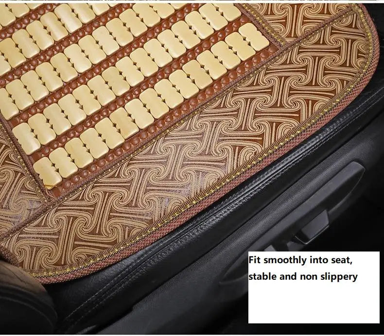 2 Pieces Bamboo Car Seat Cover Front Seat Chair Sofa Lumbus Back Support Mat Cool BSC07 everythingbamboo