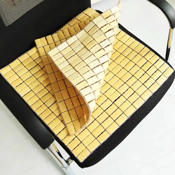 2 Pieces Bamboo Mat Cushion, Use for Chair, Sofa, Car, Table Cool Healthy everythingbamboo