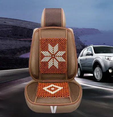 2 Pieces Wooden Round Balls Massage Car Seat Cover Front Seat Chair Mat Cool 木珠车垫 everythingbamboo
