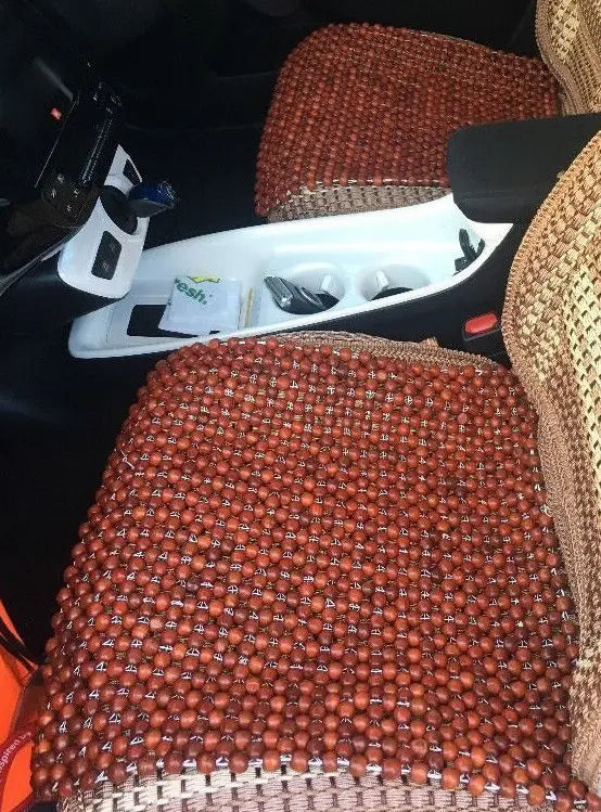 2 Pieces Wooden Seat Cover Mat Cushion, Use for Chair, Sofa, Car, Table Cool Healthy everythingbamboo
