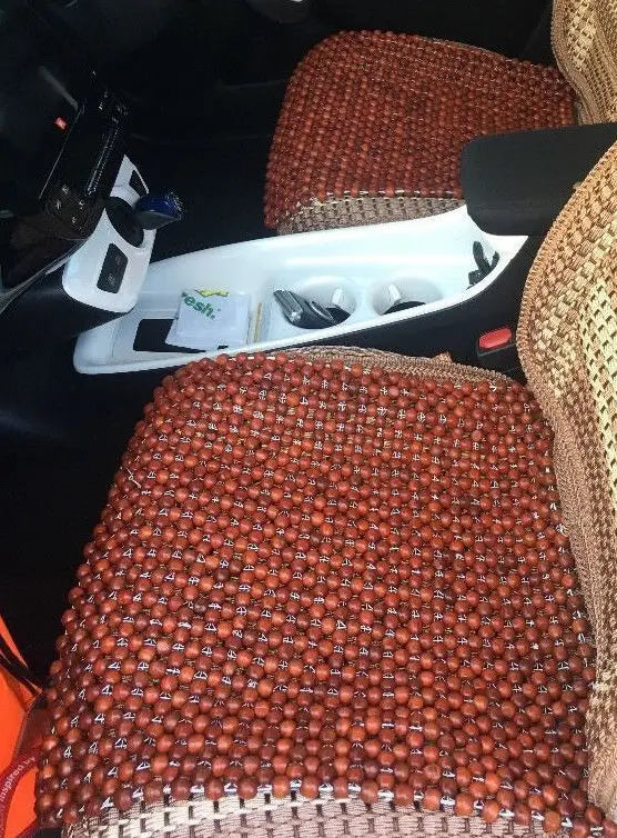 2 Pieces Wooden Seat Cover Mat Cushion, Use for Chair, Sofa, Car, Table Cool Healthy everythingbamboo