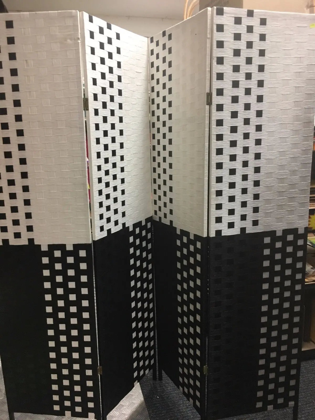 4-Leaf Folding Screen Both Sizes Bamboo Frame Privacy Screen Room Divider everythingbamboo