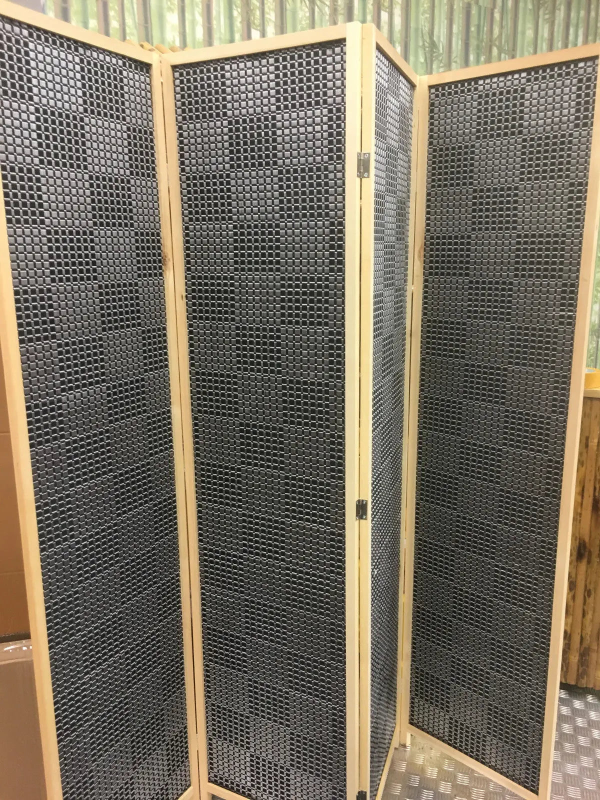 4-Leaf Folding Screen Both Sizes Bamboo Panels Privacy Screen Room Divider everythingbamboo