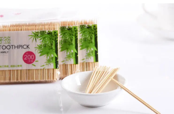 5 Bags 1000 Pieces Premium Quality Bamboo Toothpick Natural Healthy Smooth everythingbamboo