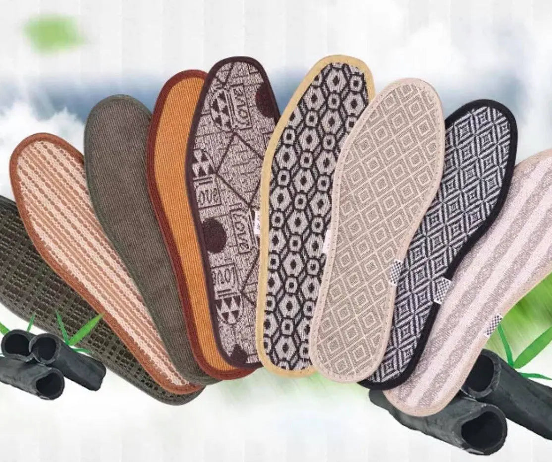 6 Pairs Bamboo Charcoal Fibre Flax Shoe Insole Comfort Dry Anti Odor everythingbamboo