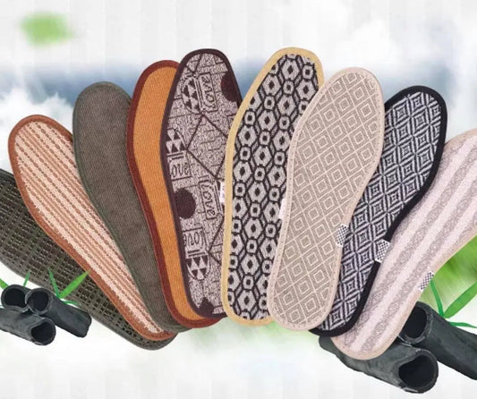 6 Pairs Bamboo Charcoal Fibre Flax Shoe Insole Comfort Dry Anti Odor everythingbamboo