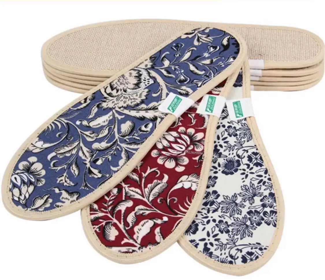 6 Pairs Bamboo Charcoal Fibre Flax Shoe Insole Comfort Dry Anti Odor everythingbamboo