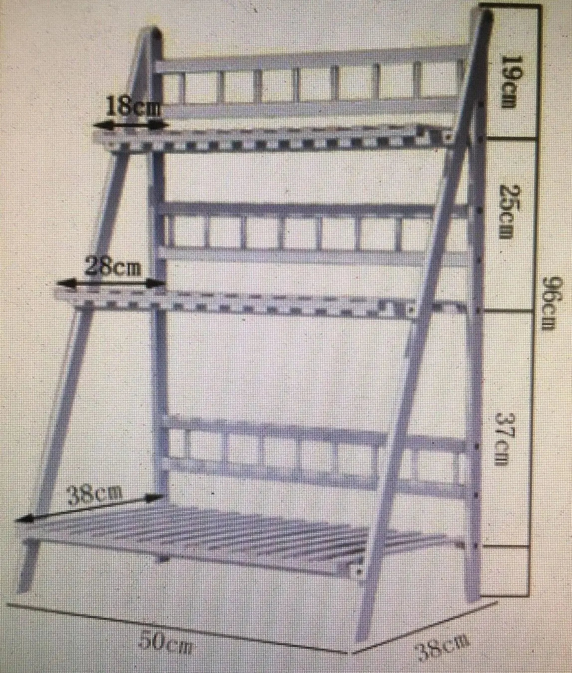 BAMBOO FOLDING 3-TIER LADDER SHELF BOOK PLANT SHELF MULTIPLE USE STRONG ELEGANT Unbranded