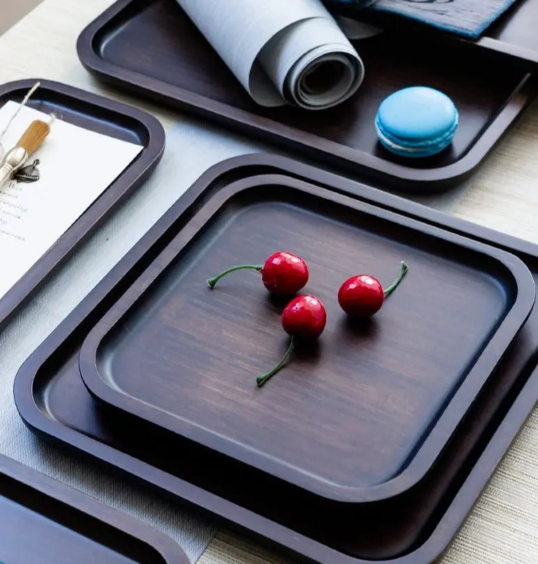 BAMBOO SERVING TRAY Tea Coffee Table Fruit container tea tray Gift Present New EVT03 everythingbamboo
