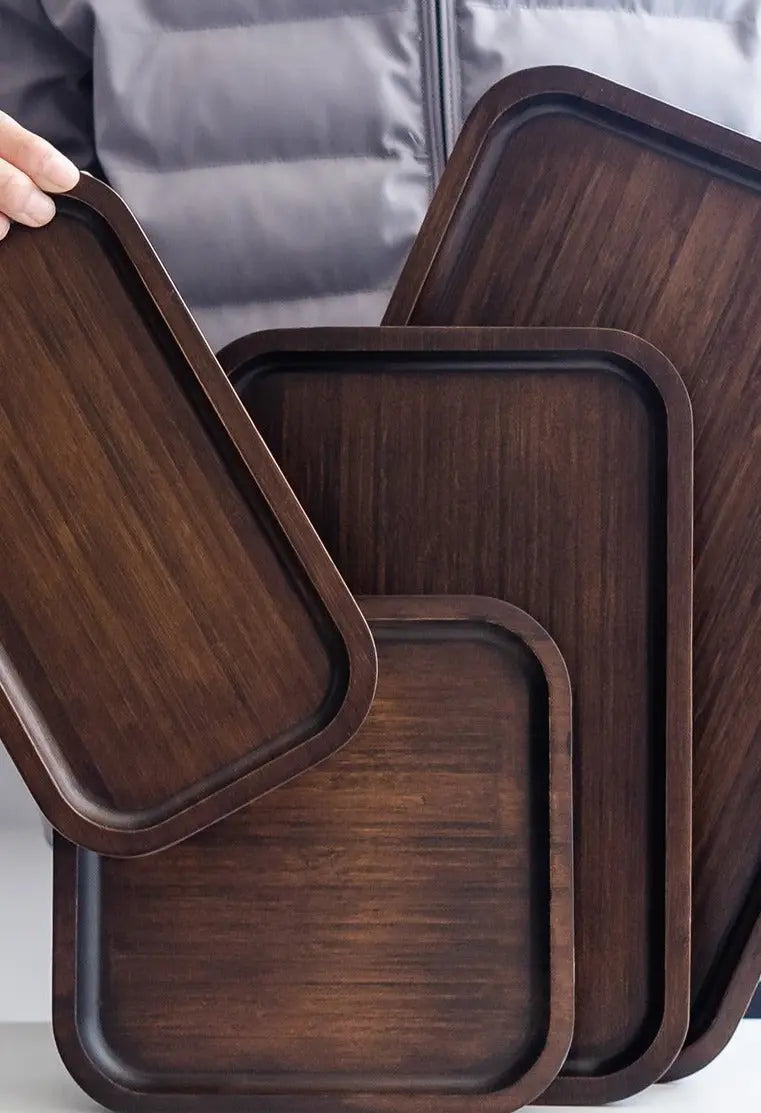 BAMBOO SERVING TRAY Tea Coffee Table Fruit container tea tray Gift Present New EVT03 everythingbamboo
