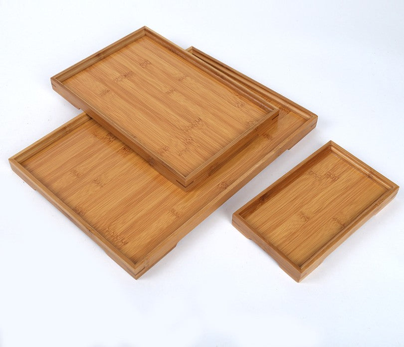 BAMBOO SERVING TRAY Tea Coffee Table Fruit container tea tray Gift Present New Everythingbamboo