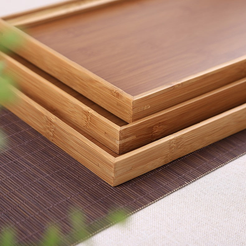 BAMBOO SERVING TRAY Tea Coffee Table Home Cafe Hotel Gift Present New 竹托盘 Everythingbamboo