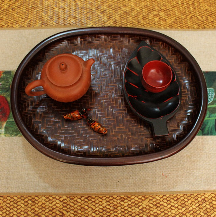 BAMBOO TRAY Brown Handmade Classic Tea Coffee Fruit Gift collection luxury New everythingbamboo