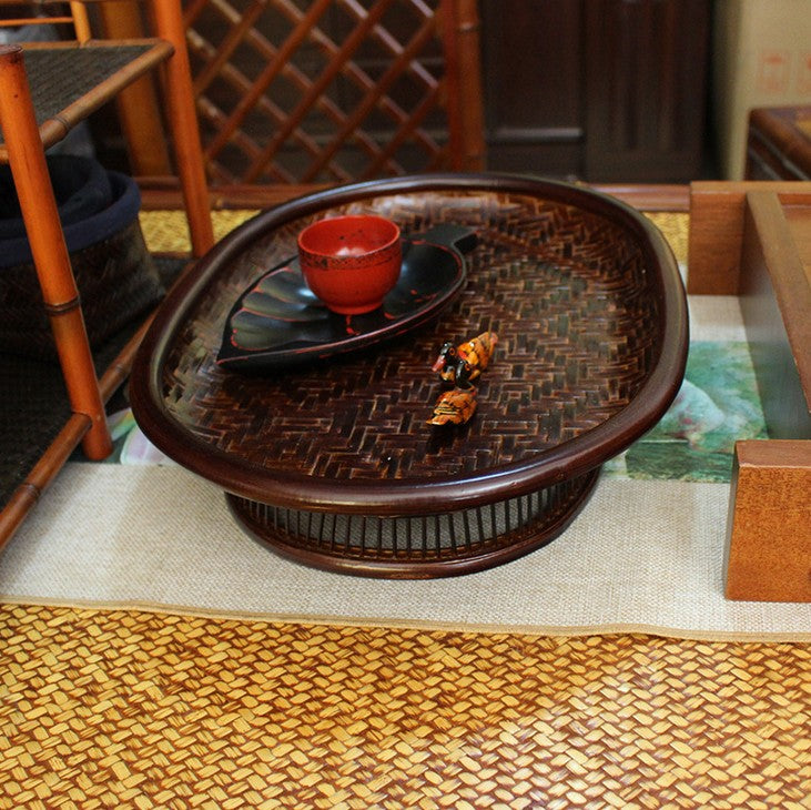BAMBOO TRAY Brown Handmade Classic Tea Coffee Fruit Gift collection luxury New everythingbamboo