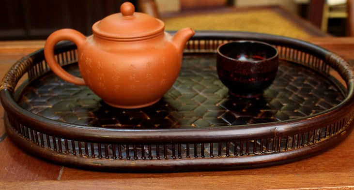 BAMBOO TRAY Brown Handmade Classic Tea Coffee Table Gift collection luxury New Everythingbamboo