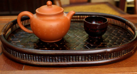 BAMBOO TRAY Brown Handmade Classic Tea Coffee Table Gift collection luxury New Everythingbamboo