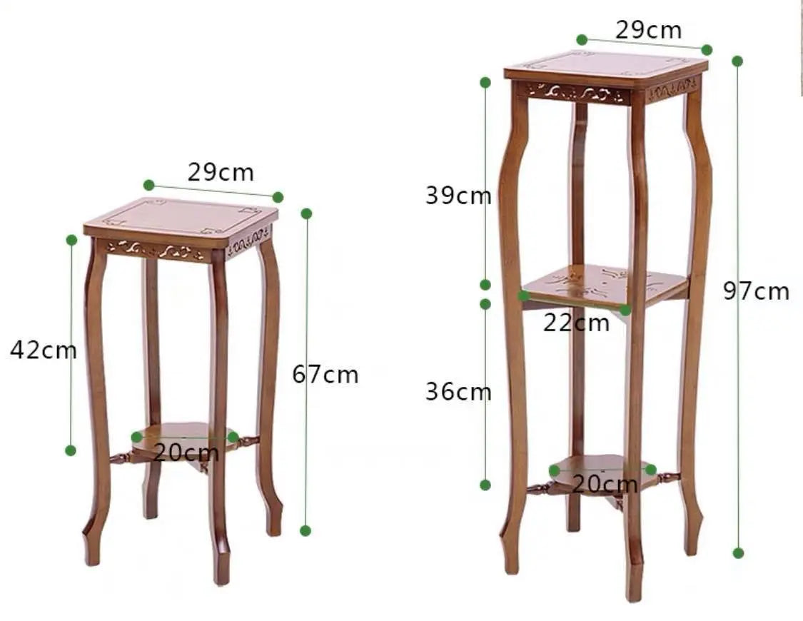 BAMBOO WOODEN PLANT STAND SHELF LADDER STORAGE ANTIQUE STYLE VINTAGE MULTI USE everythingbamboo