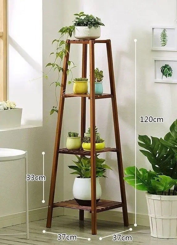 BAMBOO WOODEN SHELF PLANT STAND LADDER BOOK SHELF STORAGE INDOOR OUTDOOR everythingbamboo