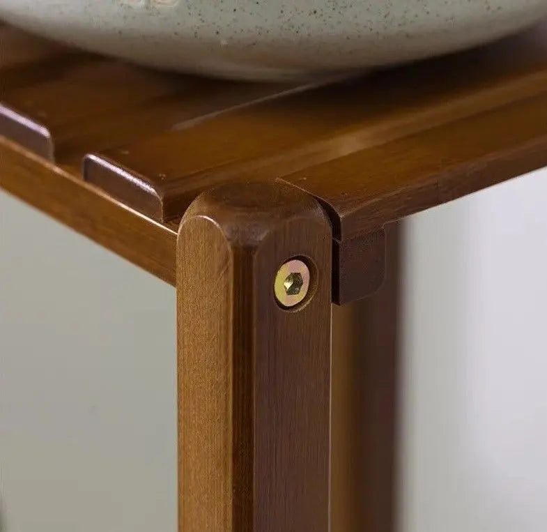 BAMBOO WOODEN SHELF PLANT STAND LADDER BOOK SHELF STORAGE INDOOR OUTDOOR everythingbamboo