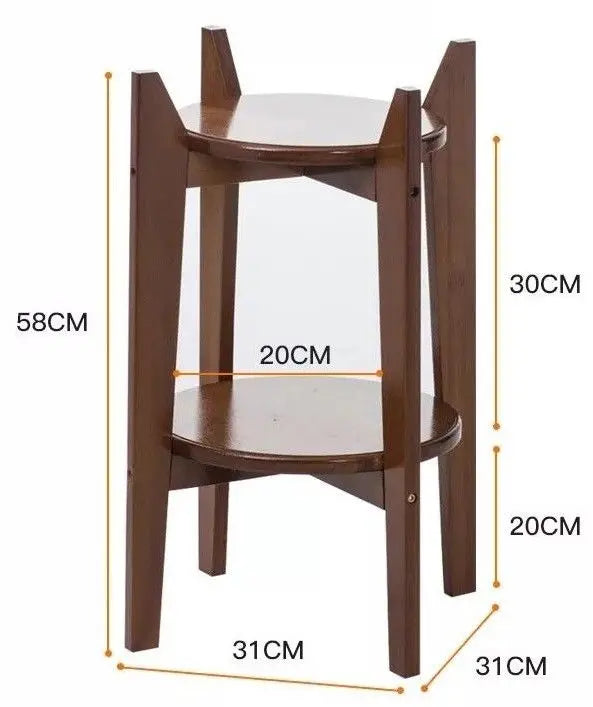 BAMBOO WOODEN SHELF PLANT STAND LADDER ROUND TABLE ANTIQUE STYLE INDOOR OUTDOOR everythingbamboo