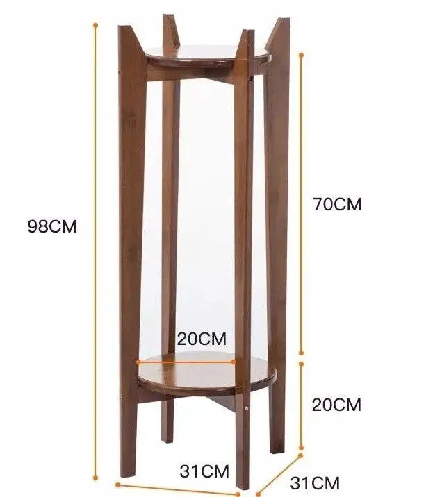 BAMBOO WOODEN SHELF PLANT STAND LADDER ROUND TABLE ANTIQUE STYLE INDOOR OUTDOOR everythingbamboo
