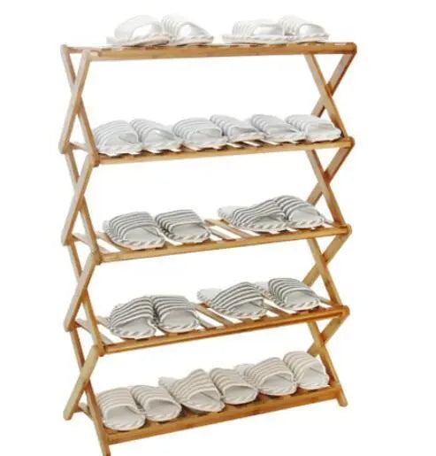 BAMBOO WOODEN SHELF SHOE RACK FOLDING MULTI TIER PLANT STAND STRONG ELEGANT Unbranded