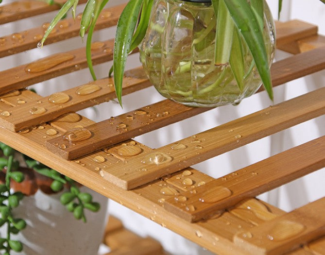 BAMBOO WOODEN SHELF SHOE RACK FOLDING MULTI TIER PLANT STAND STRONG ELEGANT Unbranded