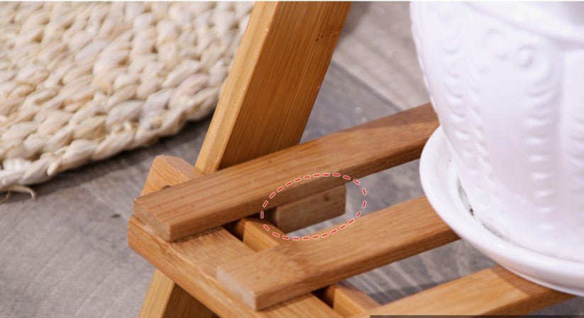 BAMBUS HOLZ REGAL STAND FALTEN MULTI TIER LADDER SPEICHER INDOOR OUTDOOR Markenlos