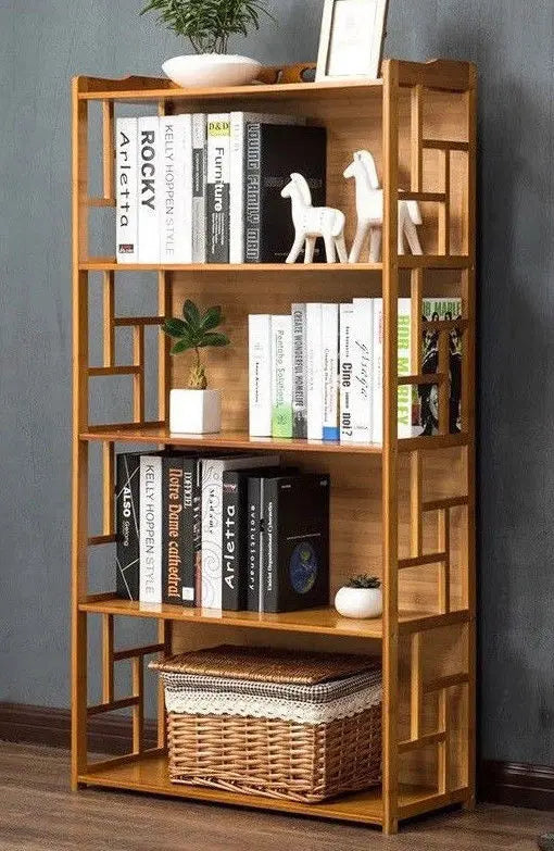 Bamboo Antique Style Cabinet Book Shelf Bookcase Storage Choice Elegant BBC01 Unbranded