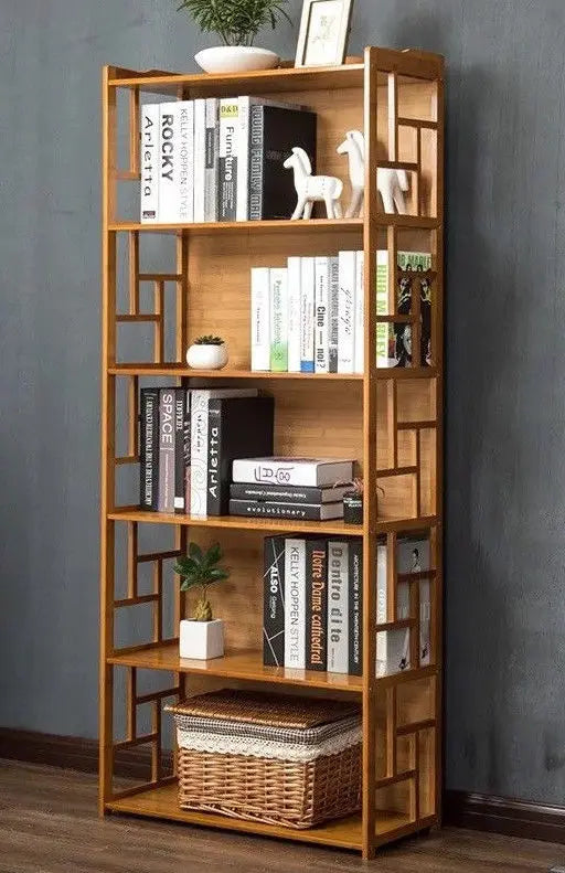 Bamboo Antique Style Cabinet Book Shelf Bookcase Storage Choice Elegant BBC01 Unbranded