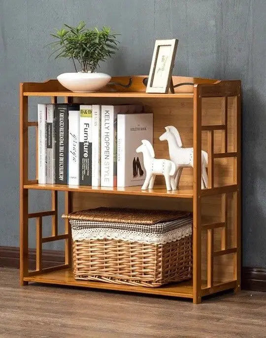Bamboo Antique Style Cabinet Book Shelf Bookcase Storage Choice Elegant BBC01 Unbranded