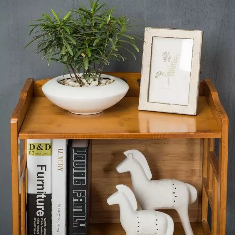 Bamboo Antique Style Cabinet Book Shelf Bookcase Storage Choice Elegant BBC01 Unbranded