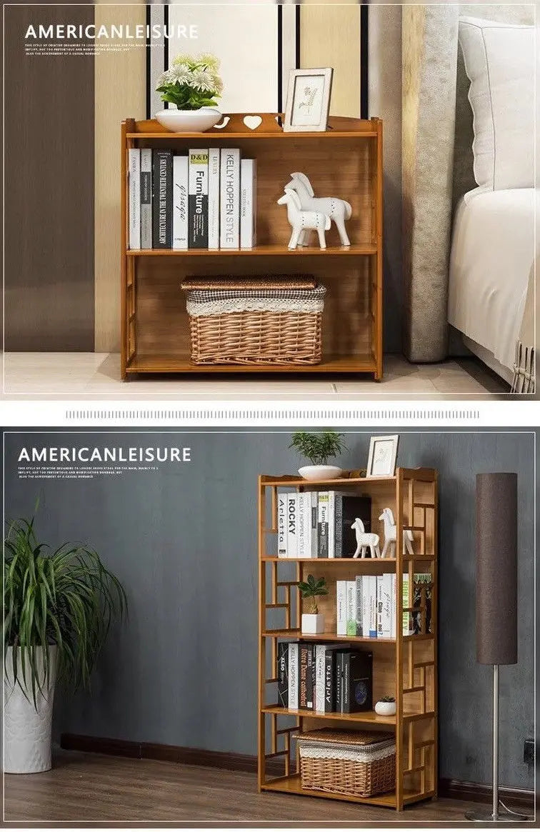 Bamboo Antique Style Cabinet Book Shelf Bookcase Storage Choice Elegant BBC01 Unbranded