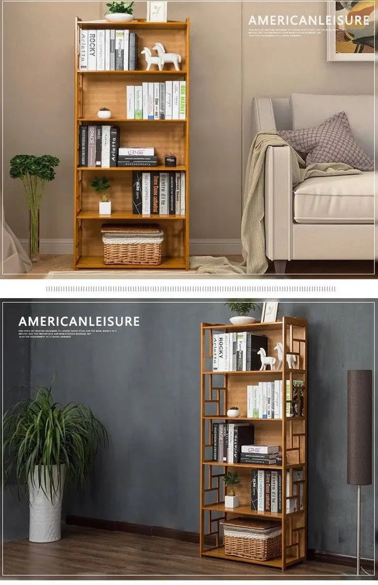 Bamboo Antique Style Cabinet Book Shelf Bookcase Storage Choice Elegant BBC01 Unbranded