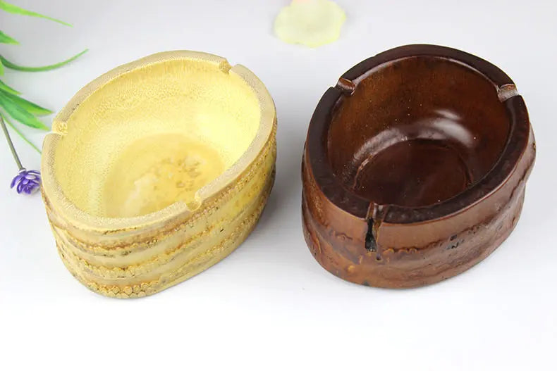 Bamboo Ash Tray Bamboo Handcraft Bowl Natural Bamboo Root Artwork Bamboo Storage everythingbamboo