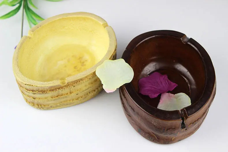 Bamboo Ash Tray Bamboo Handcraft Bowl Natural Bamboo Root Artwork Bamboo Storage everythingbamboo