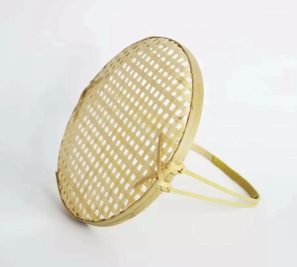 Bamboo Basket Handwoven Handmade Storage Plate Basket With Handle everythingbamboo