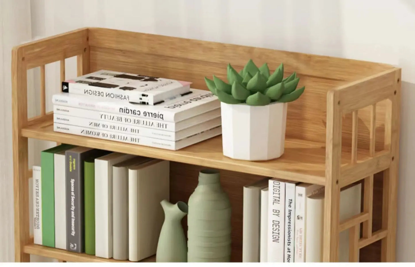 Bamboo Bookshelf Bookcase Book Shelf Home Office Stylish Solid Storage Simple Natural BBC04 everythingbamboo