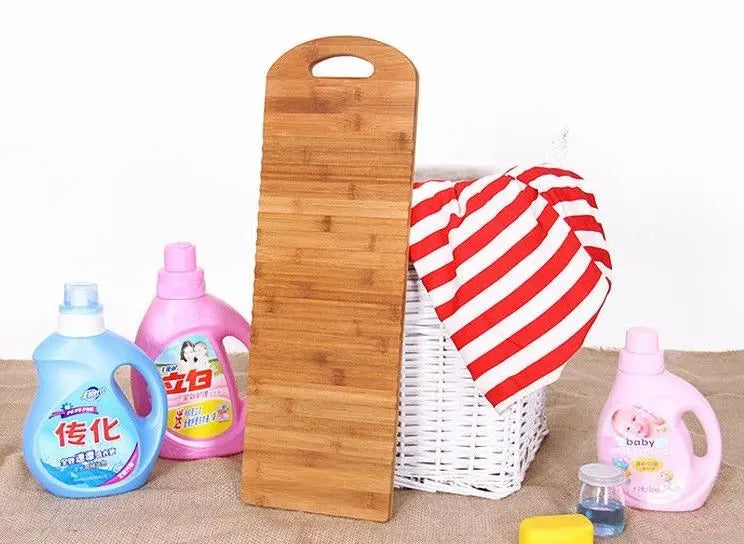 Bamboo Corrugated Laundry Washing Cleaning Hand-Washed Clothes Washboard EverythingBamboo