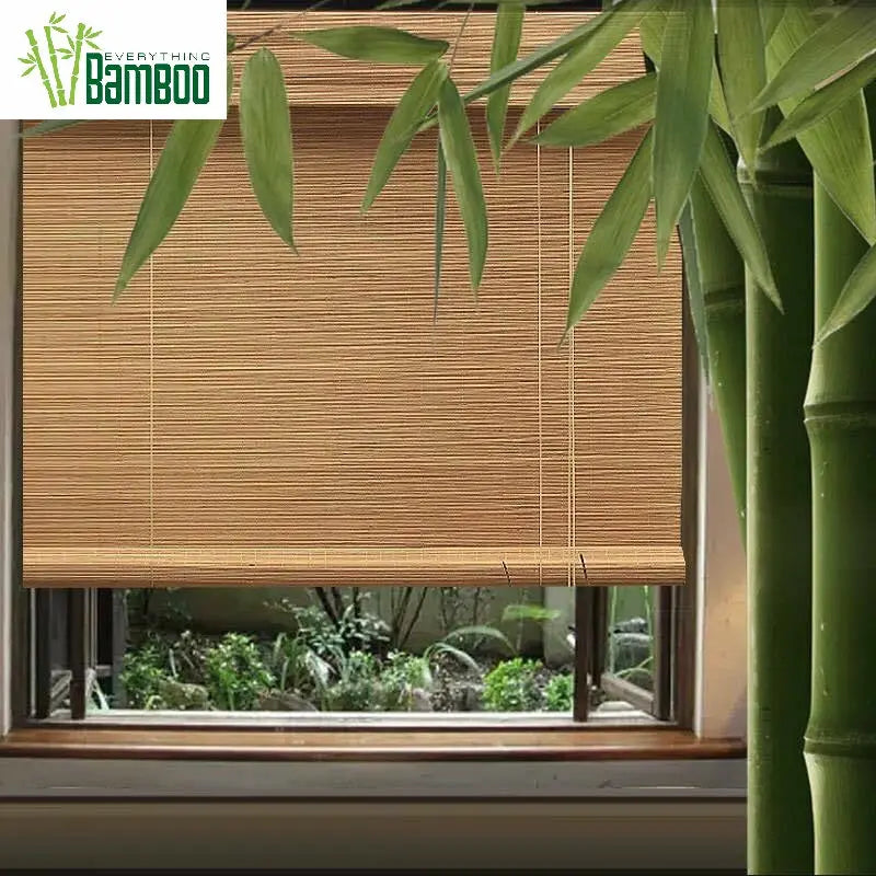 Bamboo Curtain Bamboo Screen Blind Rolling Curtain Panel Privacy Custom Size BCB01 everythingbamboo
