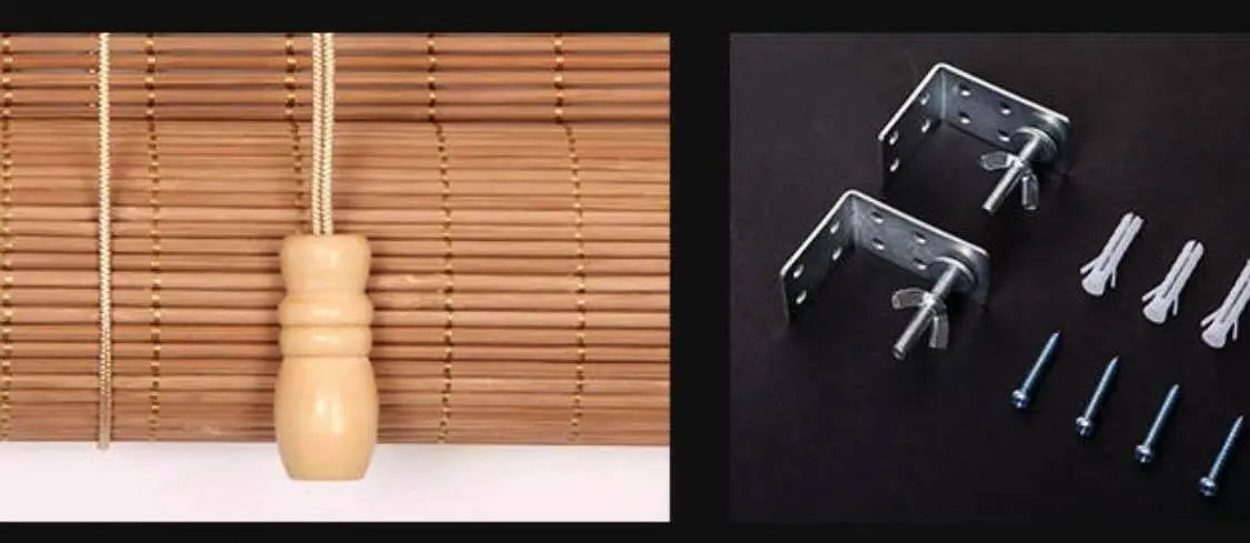 Bamboo Curtain Bamboo Screen Blind Rolling Curtain Panel Privacy Custom Size BCB01 everythingbamboo