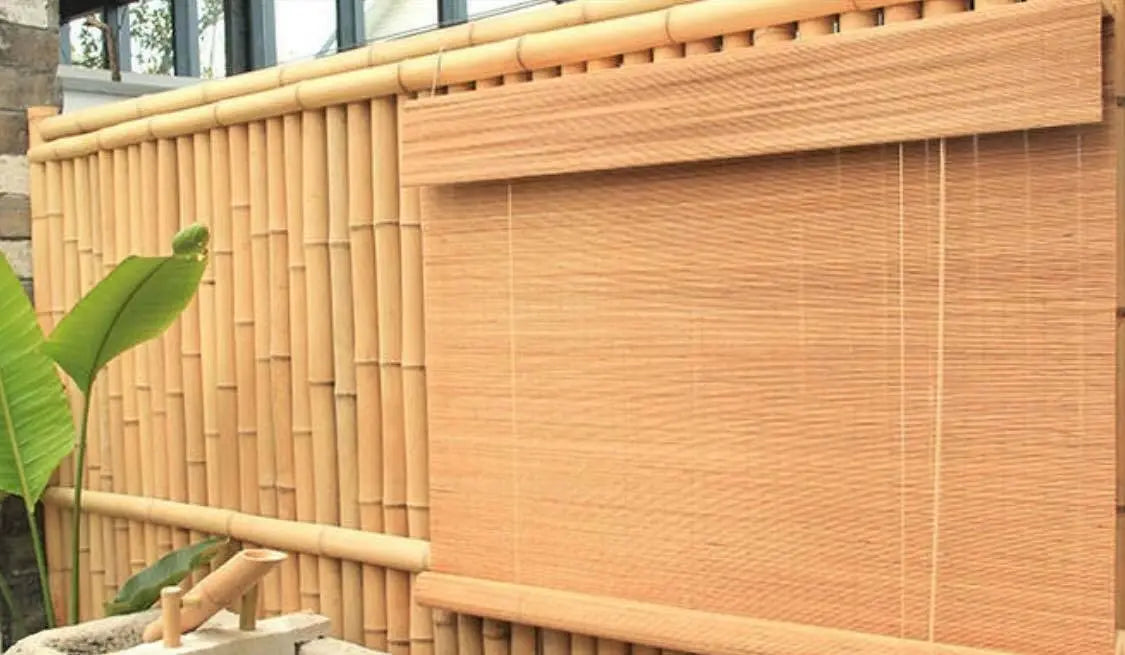 Bamboo Curtain Bamboo Screen Blind Rolling Curtain Panel Privacy Custom Size BCB01 everythingbamboo